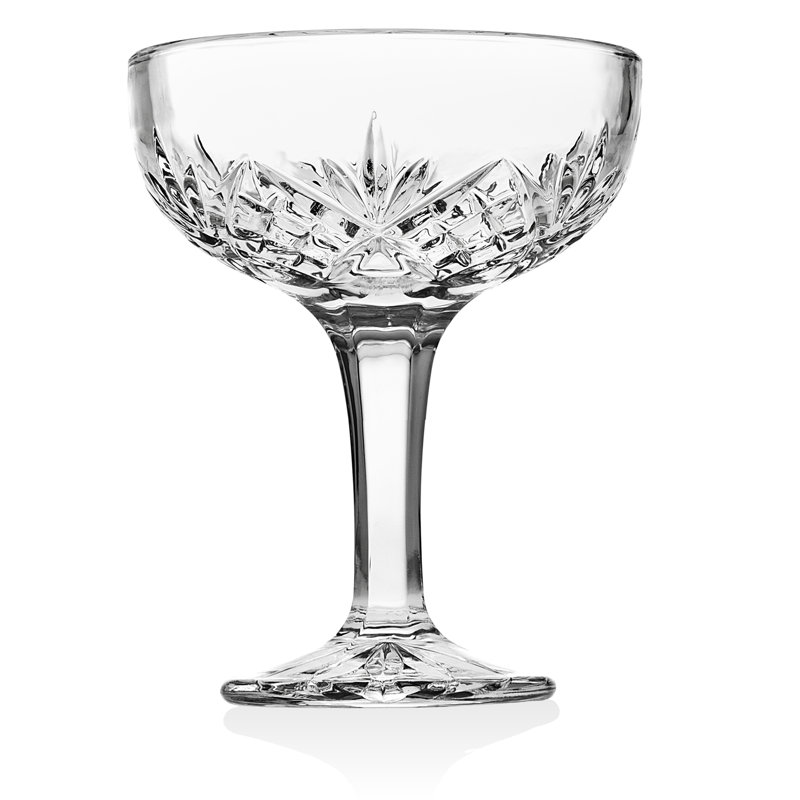 Godinger Silver Art Co Dublin Crystal Champagne Coupe Glass 6oz